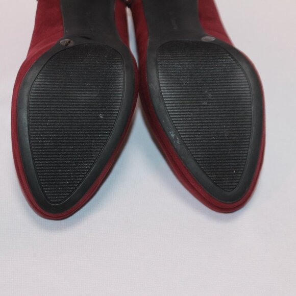 Liz Claibourne Burgundy Platform Heels - Picture 14 of 15